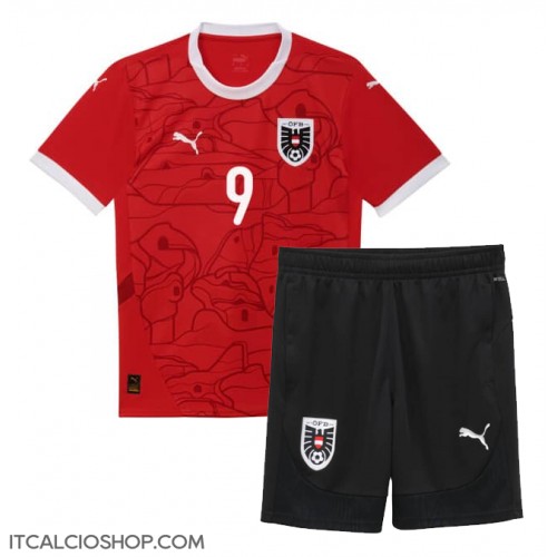 Austria Marcel Sabitzer #9 Prima Maglia Bambino Europei 2024 Manica Corta (+ Pantaloni corti)